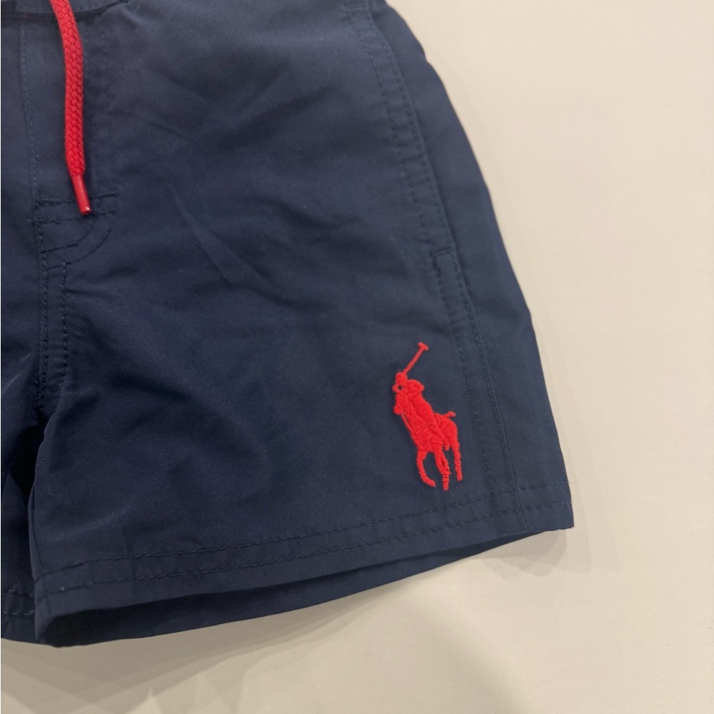 NWT Polo Ralph Lauren Baby Navy Blue Swim Shorts Size 12 Months - Picture 3 of 6